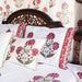 Aafreen Red Poppy Blockprint Double Bedsheet With Pillow Cover-Bedsheets-House of Ekam