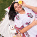 Aafreen Red Poppy Kaftan-Kaftaans-House of Ekam