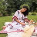 Aafreen Red Poppy Kaftan-Kaftaans-House of Ekam