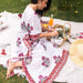 Aafreen Red Poppy Kaftan-Kaftaans-House of Ekam