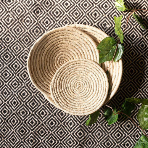 Assorted Plain Beige Sabai Baskets Combo-Sabai baskets-House of Ekam