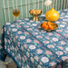 Blue Pomegranate Blockprinted Table Cloth-Table Runners-House of Ekam