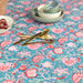 Blue & Red Gulnaar Handblockprinted Table Cloth-Table Runners-House of Ekam