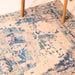Blue Shea Screen Printed Cotton Rug-Rug-House of Ekam