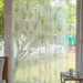 Chiffon Iris Hand Blockprinted Sheer Curtain-Curtains-House of Ekam