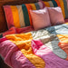 Color Burst Patchwork Handmade Quilt Set-Quilt sets-House of Ekam