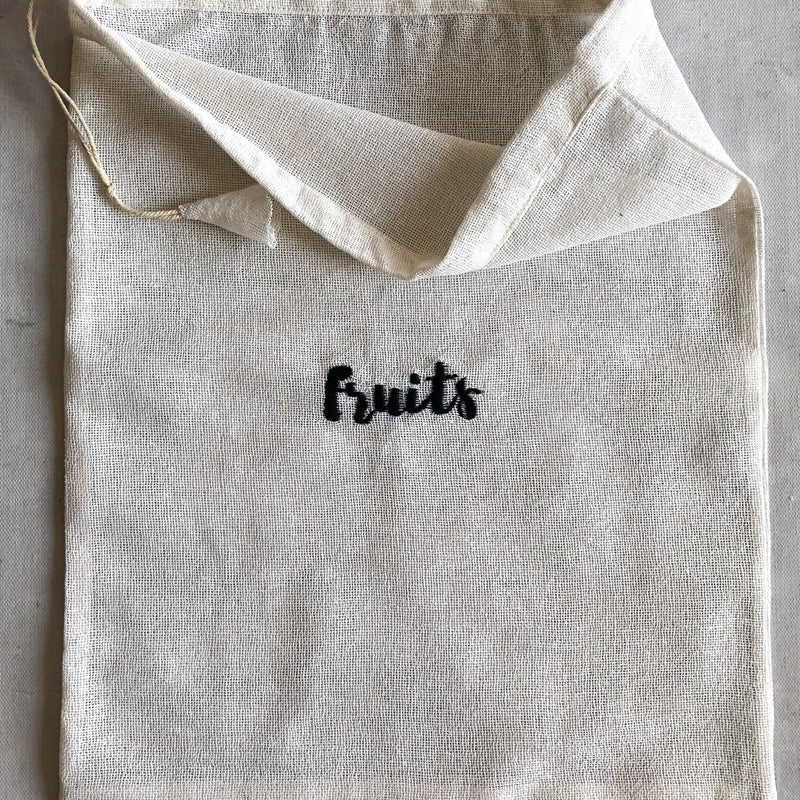 Cotton Reusable Embroidered Grocery Bags-Bags-House of Ekam