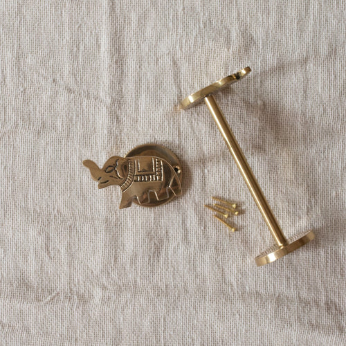 Elephant Brass Curtain Hold Backs set of 2-Tie Backs-House of Ekam