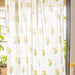 Floral Buti Yellow and Green Blockprint Sheer Curtain-Curtains-House of Ekam