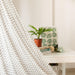 Grey Chevron Blockprint Sheer Curtain-Curtains-House of Ekam
