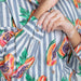 Grey Papaya Stripe Cotton Shirt-Shirts-House of Ekam