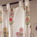 Guldasta Cypress Poppy Blockprint Sheer Curtain-Curtains-House of Ekam