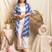 Indigo Chevron Tie Dye Front Open Shrug-Shrugs-House of Ekam