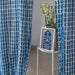 Indigo Paisley Print Semi Sheer Curtain-Curtains-House of Ekam