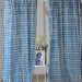 Indigo Paisley Print Semi Sheer Curtain-Curtains-House of Ekam