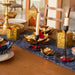 Indigo Patchwork Abstract Table Runner-Table Runners-House of Ekam