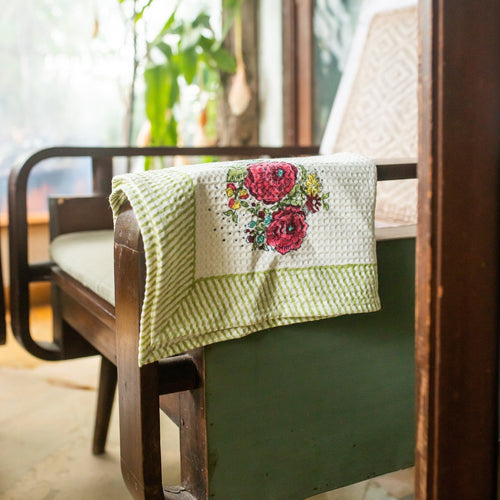 Kentish Rose Hand Towel /Face Towel Set of 2-Towels-House of Ekam