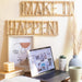 Make It Happen Rattan Wall Art Quote-Quotes-House of Ekam