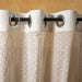 Off-White Polka Banarsi Curtain-Curtains-House of Ekam