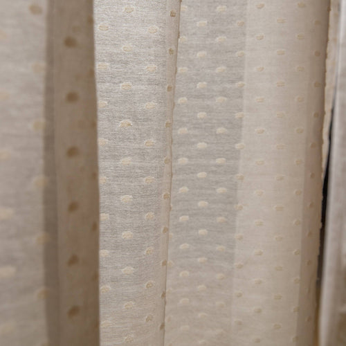 Off-White Polka Banarsi Curtain-Curtains-House of Ekam