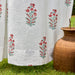 Parijat Pink Blockprint Cotton Slub Curtain-Curtains-House of Ekam