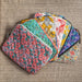 Peach & Green Daisy Blockprinted Laptop Sleeve-Laptop Sleeves-House of Ekam