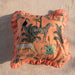 Pink Tropical Safari Ruffle Cushion Cover-Cushion Covers-House of Ekam