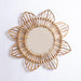 Rattan Sunflower Wall Mirror-Mirrors-House of Ekam