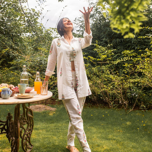 Saanjh Multi Cypress Co-ord Set-Coord sets-House of Ekam