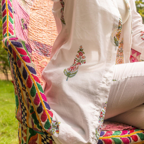 Saanjh Multi Cypress Co-ord Set-Coord sets-House of Ekam