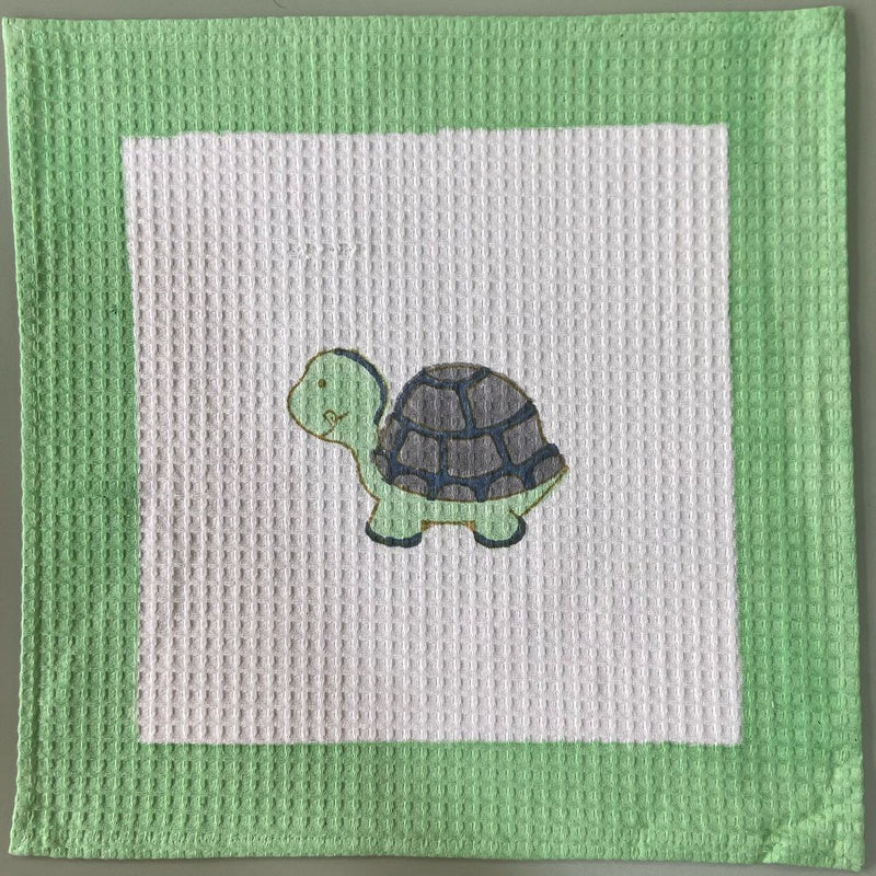 Tortoise Kids Blockprint Bath/Hand/ Waffle Towel-Towels-House of Ekam