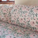 Traditional Green and Pink Pastel Phool Jaal Cotton Bedsheet-Bedsheets-House of Ekam