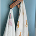 Travellers Palm and Giraffe Blockprint Bath Towel Combo-bath towels-House of Ekam