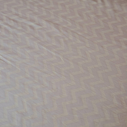 White on White Khadi Geometric Double Bed Bedsheet-Bedsheets-House of Ekam