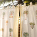 Yellow and Green Kerala Blockprint Cotton Slub Curtain-Curtains-House of Ekam