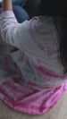 White And Pink Tie Dye Front Open Shrug