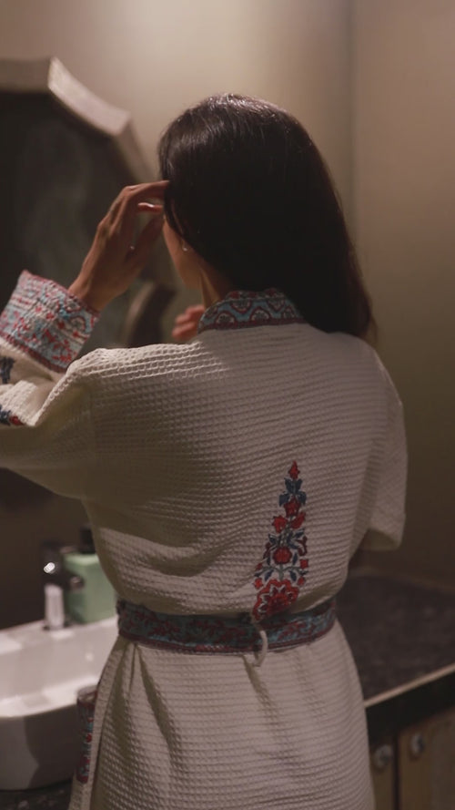Cypress Poppy Bathrobe