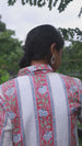 Pink Border Jaal Cotton Shirt