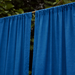 Solid Blue Cotton Slub Curtain