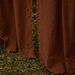 Solid Brown Cotton Slub Curtain
