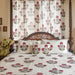 Aafreen Red Poppy Blockprint Handstitch Pique Double Bed Quilt Set-Quilt sets-House of Ekam