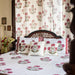 Aafreen Red Poppy Blockprint Handstitch Pique Double Bed Quilt Set-Quilt sets-House of Ekam