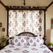 Aafreen Red Poppy Blockprint Handstitch Pique Double Bed Quilt Set-Quilt sets-House of Ekam