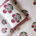 Aafreen Red Poppy Blockprint Handstitch Pique Double Bed Quilt Set-Quilt sets-House of Ekam