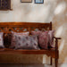 Aruna Ambi Jaal Kalamkari Blockprint Cushion Cover-Cushion Covers-House of Ekam