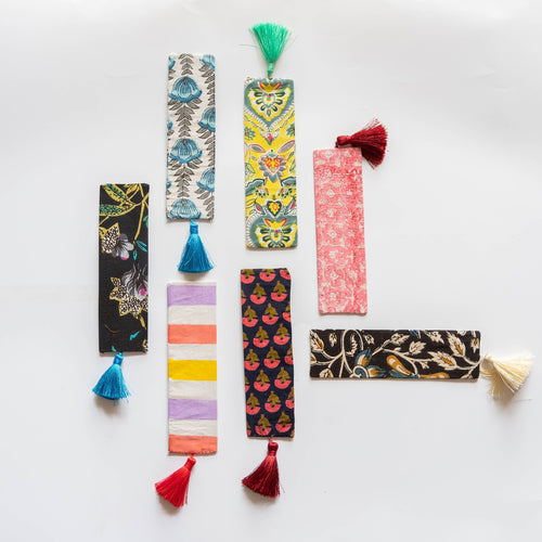 Assorted Blockprinted Bookmarks Set-Bookmarks-House of Ekam