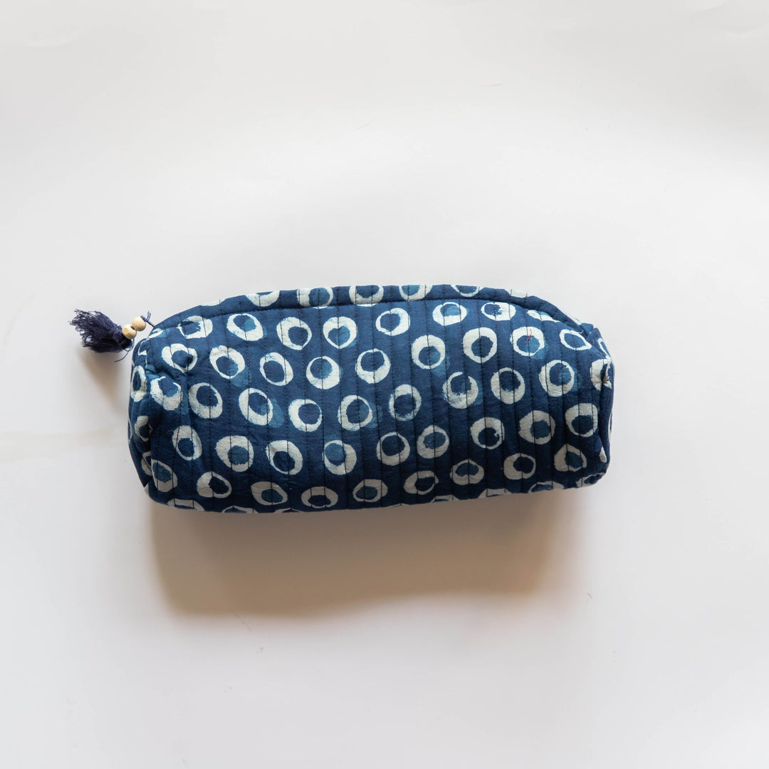 Assorted Indigo Pouches Set of 2-Pouches-House of Ekam