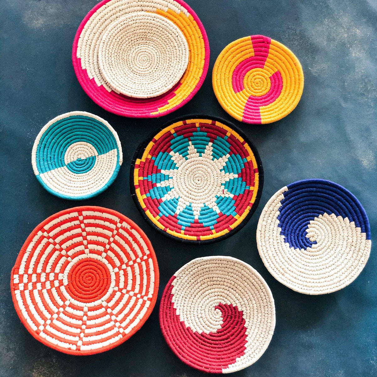 Assorted Sabai Handwoven Grass Baskets- Combo A-Sabai baskets-House of Ekam