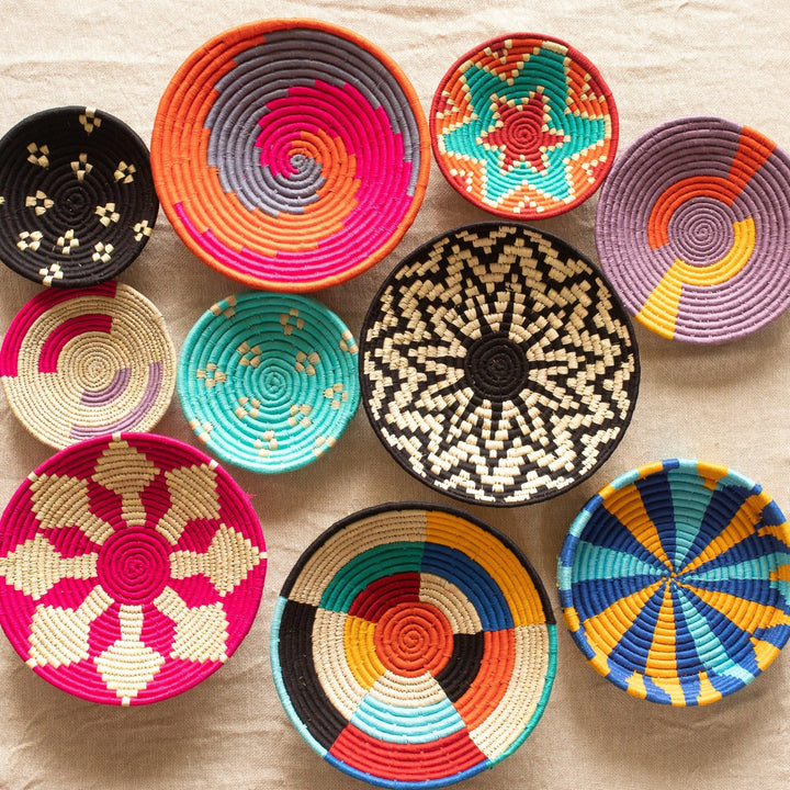 Assorted Sabai Handwoven Grass Baskets- Combo D-Sabai baskets-House of Ekam