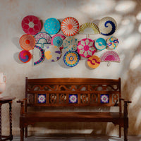 Assorted Sabai Handwoven Grass Baskets with Fans - Combo J-Sabai baskets-House of Ekam